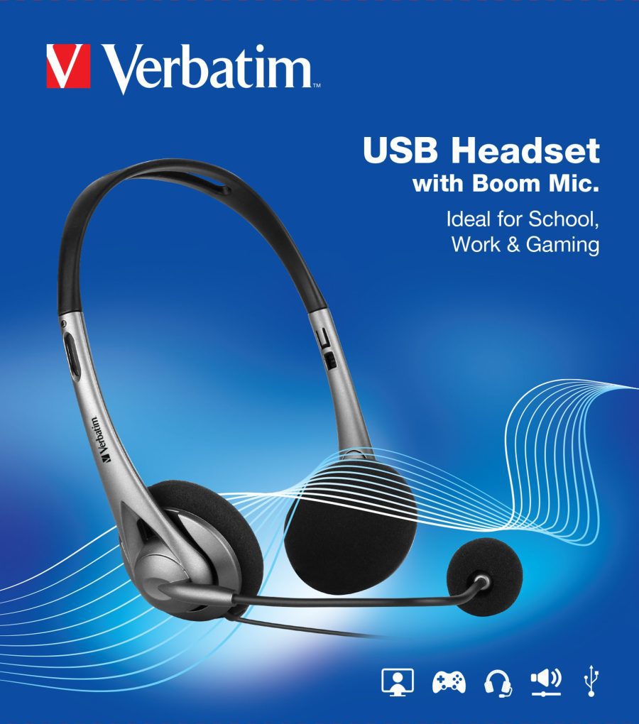 Multimedia Headset with Boom Mic – USB