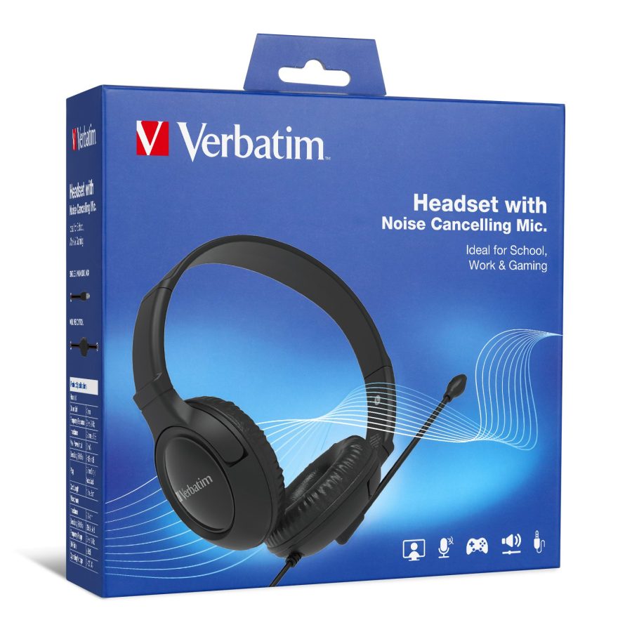 Multimedia Headset with Noise Cancelling Boom Mic